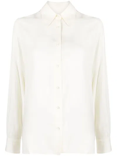 Officine Generale Pointed-collar Button-up Shirt In Animal Print