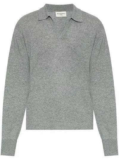 Officine Generale Polo Sweater In Gray