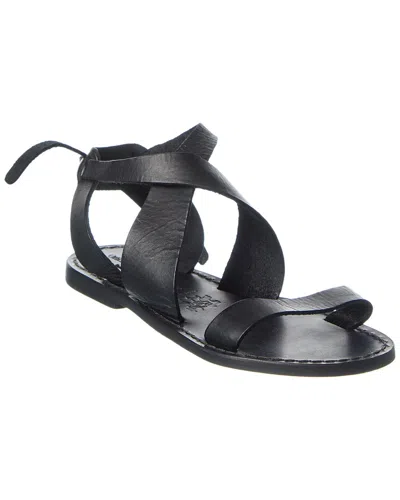 Officine Generale Positano Leather Sandal In Black