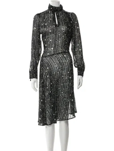 Pre-owned Officine Generale Printed Midi Length Dress In Multi