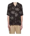 Officine Generale Printed Pattern Shirt In Black