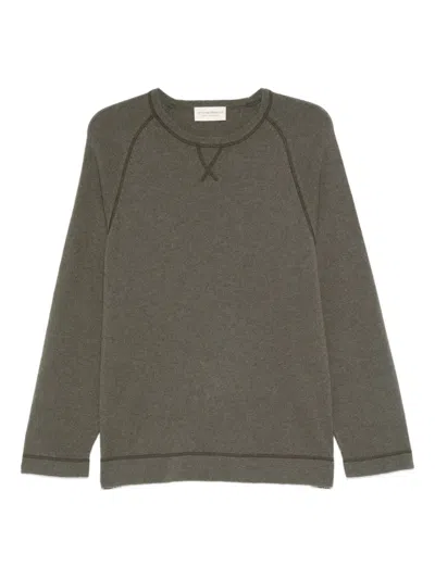 Officine Generale Raglan-sleeve Crew-neck Sweater In Gray