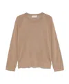 Officine Generale Raglan Sleeve Crewneck Sweater With Side Slits