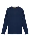 Officine Generale Raglan-sleeve Sweater In Blue