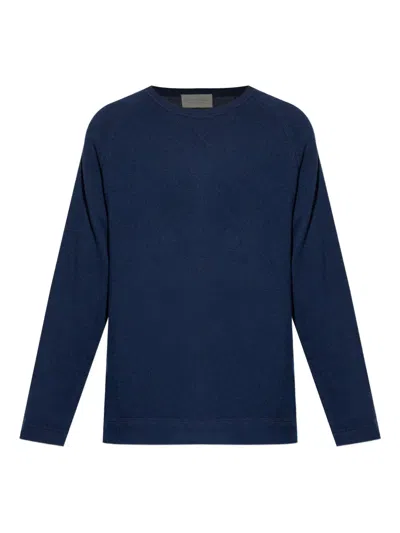 Officine Generale Raglan-sleeve Sweater In Blue