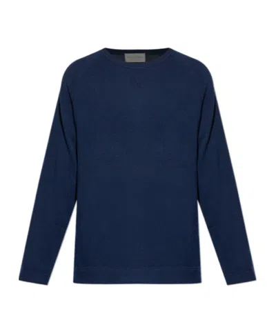 Officine Generale Raglan-sleeve Sweater In Blue