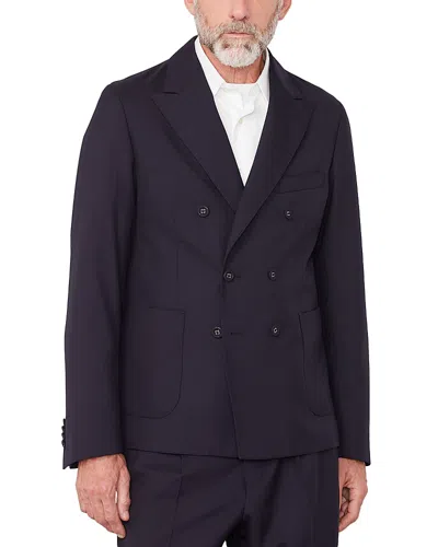 Officine Generale Raphael Double Breasted Blazer In Blue
