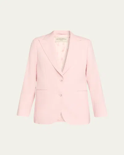 Officine Generale Raya Single-breasted Jacket In Pink