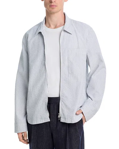 Officine Generale Regular Fit Seersucker Shirt Jacket