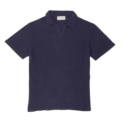 Officine Generale Relaxed Fit Short-sleeve Polo With Johnny Collar