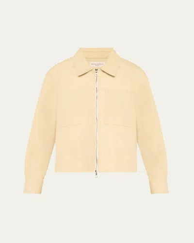 Officine Generale Rhea Cotton Twill Jacket In Sand