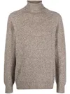 Officine Generale Roll-neck Long-sleeved Jumper In Neutrals