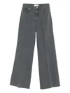 Officine Generale Romy Faded Wide-leg Jeans In Black
