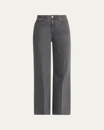 Officine Generale Romy Wide-leg Jeans In Black