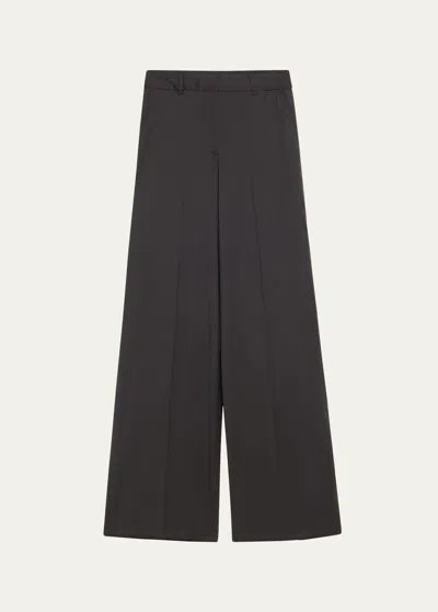 Officine Generale Rosa Pinstripe Italian Wool Pants In Gray