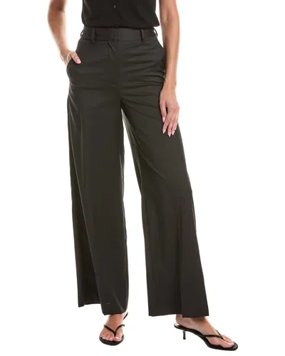 Officine Generale Rosa Pinstripe Wool Pant In Black