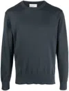 Officine Generale Strickpullover Mit Rundem Ausschnitt In Grey