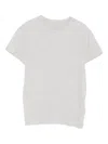 Officine Generale Garment Dyed Short Sleeve Crew Neck Tee In Gray