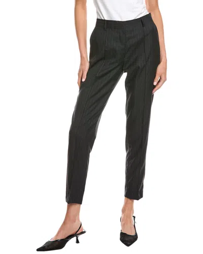 Officine Generale Roxane Pinstripe Wool Pant In Gray