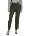 Officine Generale Roxane Slim Wool Pant In Green