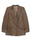 Officine Generale Officine Générale Sandra Jkt Li Co Herringbone In Brown