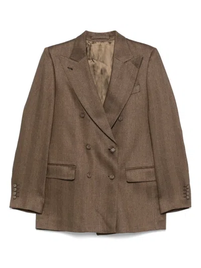Officine Generale Sandra Blazer In Brown