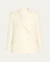 Officine Generale Sandra Double-breasted Jacket In Ecru