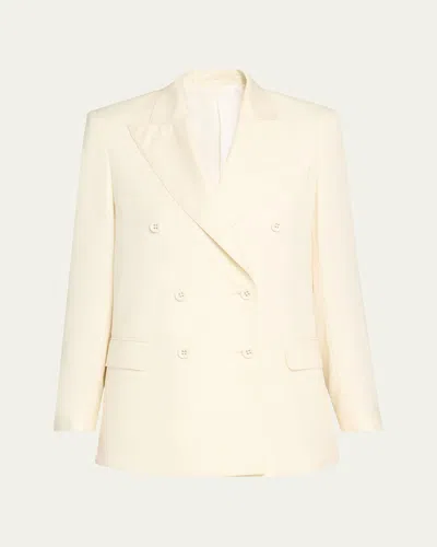 Officine Generale Sandra Double-breasted Jacket In Pink