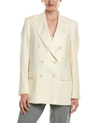 Officine Generale Sandra Wool Jacket In White