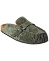 Officine Generale Sartore Suede Mule In Green