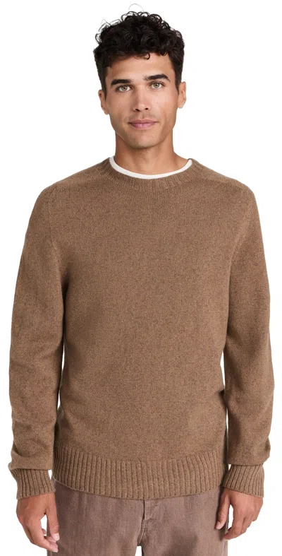 Officine Generale Seamless Crewneck Sweater Sepia/clay