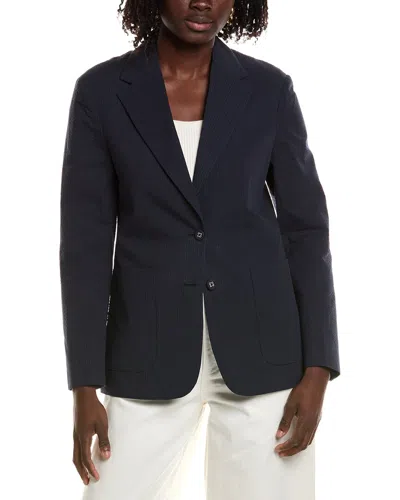 Officine Generale Seersucker Jacket In Blue