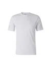 Officine Generale Short-sleeve Crewneck T-shirt With Chest Pocket In White