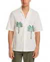 Officine Generale Short Sleeve Palm Tree Camp Shirt