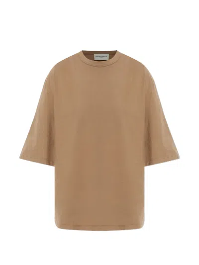 Officine Generale Short-sleeve T-shirt In Brown