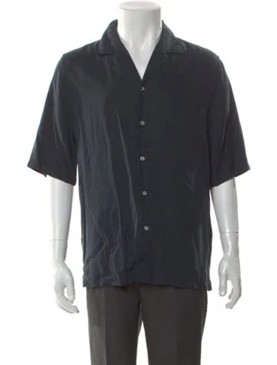 Pre-owned Officine Generale Short Sleeve Tuxedo Shirt In Gray