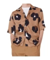 Officine Generale Short-sleeve Leopard Print Shirt In Pink