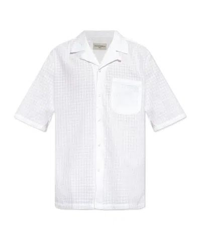 Officine Generale Short-sleeved Shirt In White