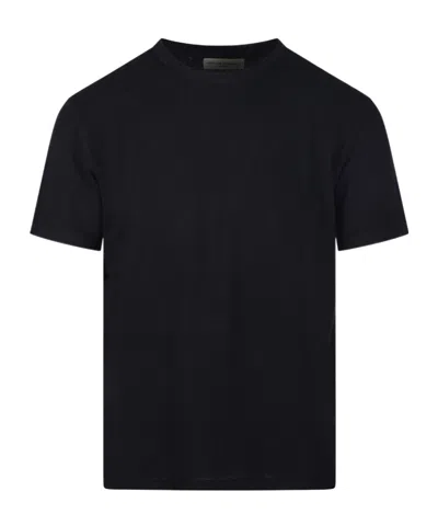 Officine Generale Short-sleeves Crewneck Tee-shirt In Black