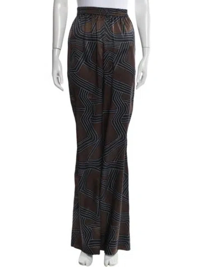 Pre-owned Officine Generale Silk Wide Leg Pants W/ Tags In Blue