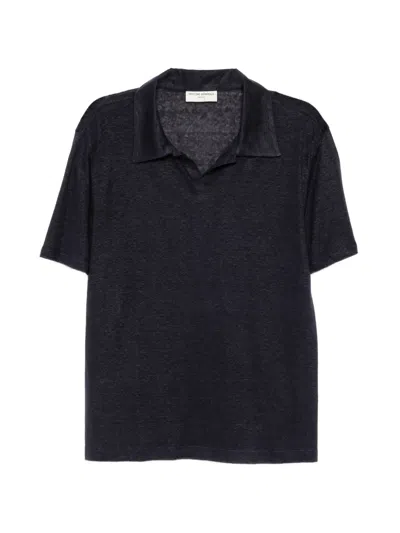 Officine Generale Simon Polo Shirt In Black