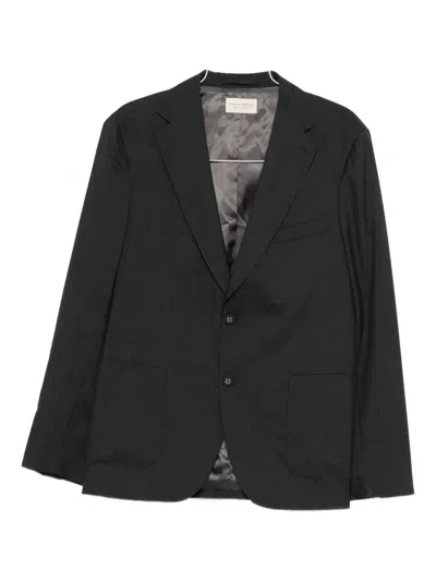 Officine Generale Single-breasted Blazer In Gray