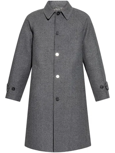 Officine Generale Single-breasted Coat In Gray