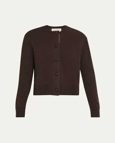 Officine Generale Sirine Cashmere-wool Cardigan In Brown