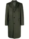Officine Generale Sirius Single-breasted Coat In Green