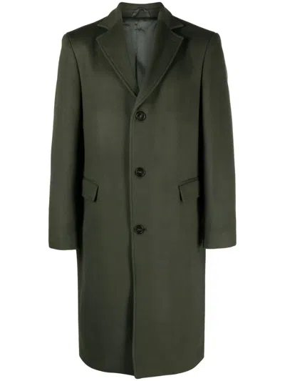 Officine Generale Sirius Single-breasted Coat In Green