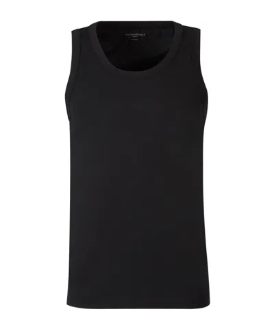Officine Generale Sleeveless Cotton Top In Black