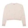 Officine Generale Slightly Fitted Long Sleeve Cardigan In Pink