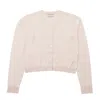 Officine Generale Slightly Fitted Long Sleeve Cardigan In Pink