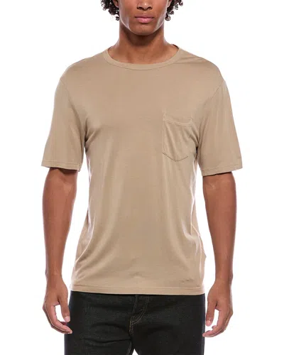 Officine Generale Solid T-shirt In Neutral